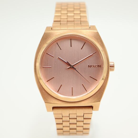 Nixon Time Teller Rose Gold Tone Stainless Steel Watch 38mm with New Battery - Picture 5 of 12
